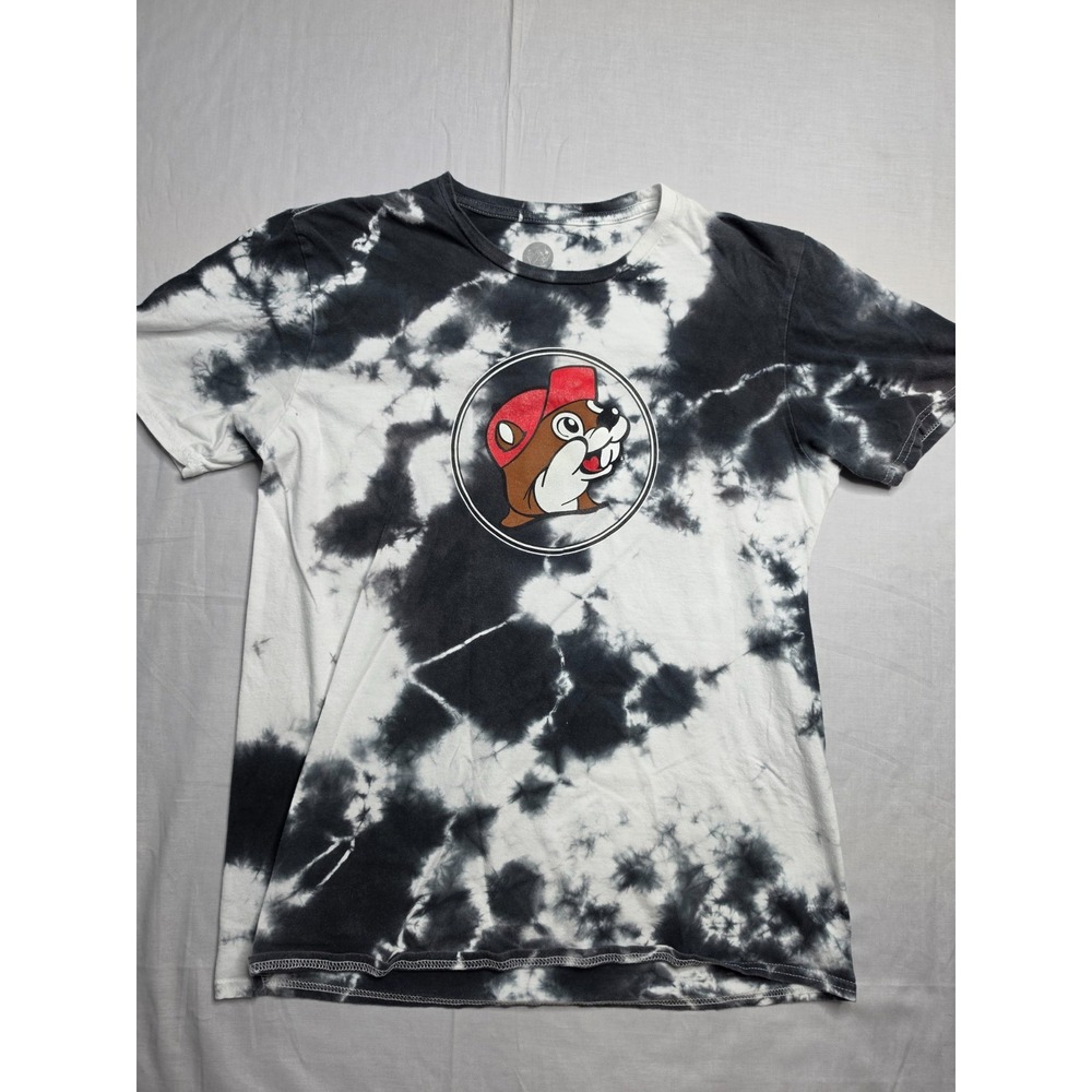 Buc-ee's T-Shirt Unisex Medium Gray Tie Dye I'm Just Here For The Snacks Graphic